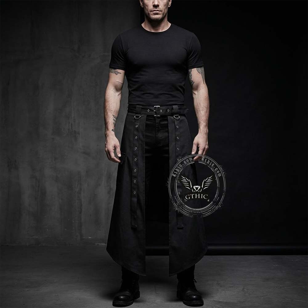 Gothic Solid Color Halloween Belt Half Skirt | Gthic.com