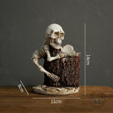 Gothic Spider-Man Skull Resin Vase & Pen Holder