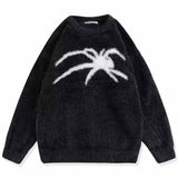 Gothic Spider Motif Plush Sweater | Gthic.com