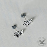 Gothic Spider Web Sterling Silver Stud Earring