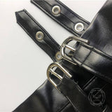 Gothic Steel-Boned Zipper Closure PU Leather Corset