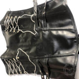 Gothic Steel-Boned Zipper Closure PU Leather Corset