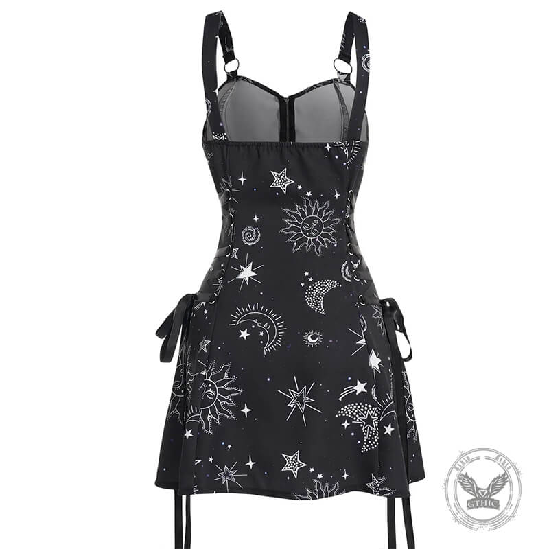 Gothic Strap Backless A-line Mini Dress | Gthic.com