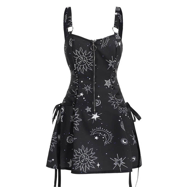 Gothic Strap Backless A-line Mini Dress | Gthic.com