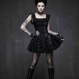 Gothic Street Lace-Up Corset Top Mini Skirt Set | Gthic.com
