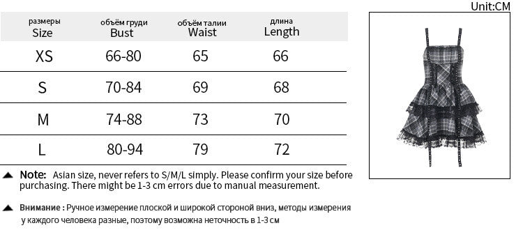 Gothic Style Black and Gray Plaid Lace Dress | Gthic.com