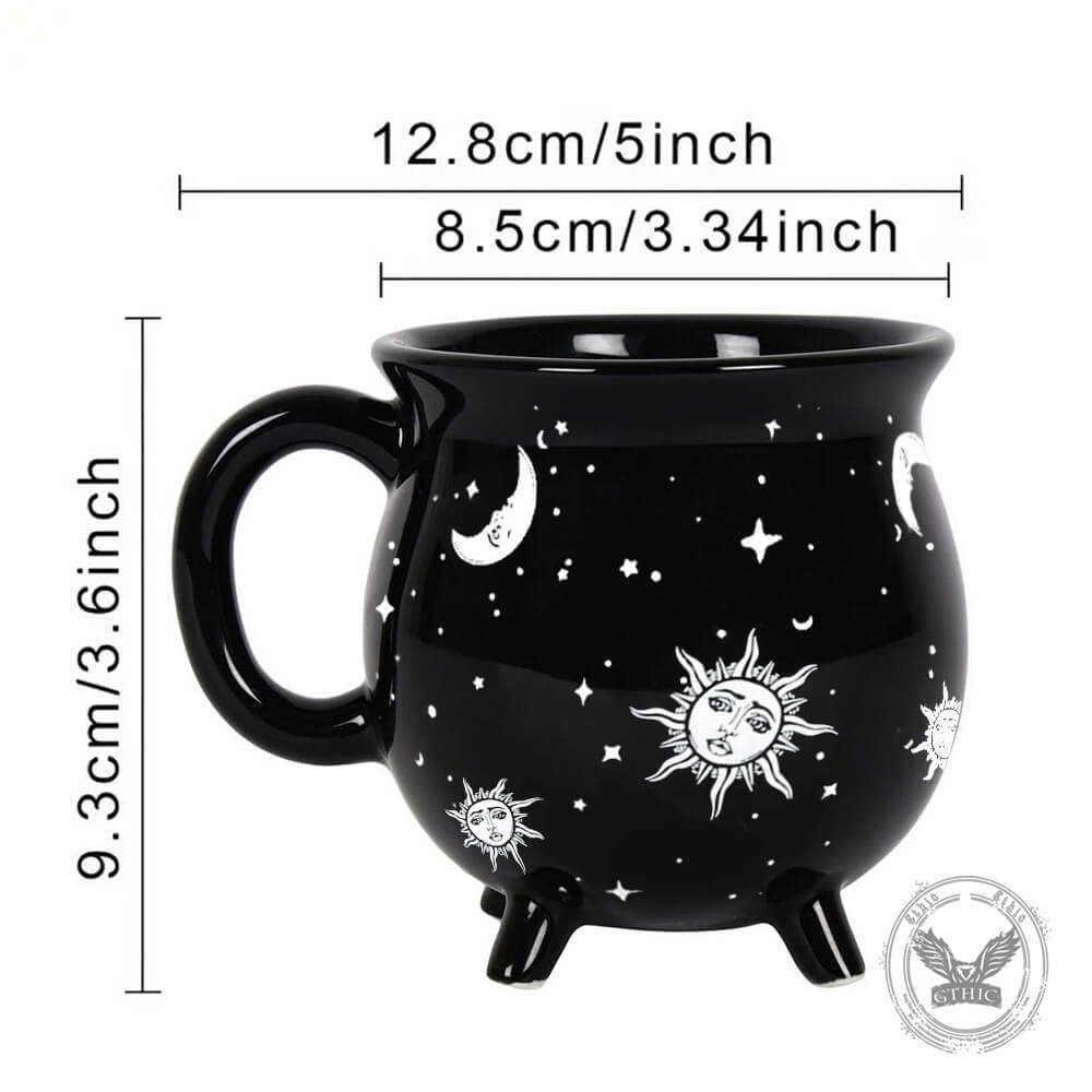 Gothic Sun And Moon Witch Ceramic Mug