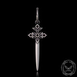 Gothic Sword Gem Sterling Silver Earrings