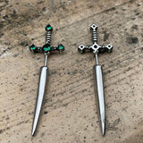 Gothic Sword Stainless Steel Stud Earrings | Gthic.com