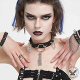 Gothic Tassel Chain Rivets Choker Necklace | Gthic.com