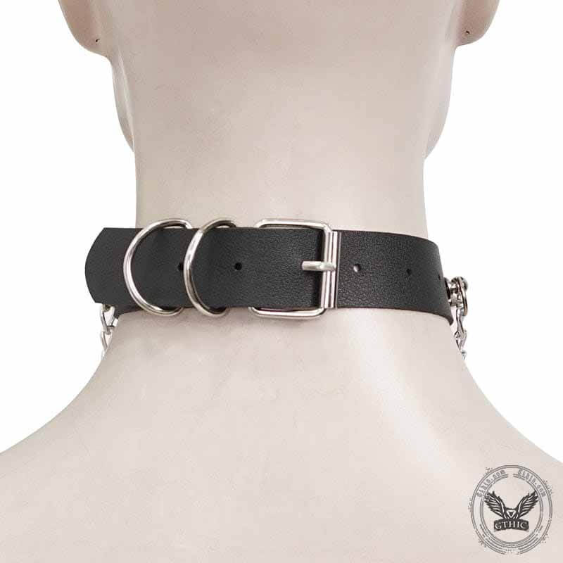 Gothic Tassel Chain Rivets Choker Necklace | Gthic.com