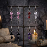Gothic Teardrop Zircon Spikes Stainless Steel Earrings | Gthic.com
