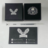 Gothic Tentacle Skull Head Sterling Silver Ring