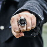 Gotische The Death Skull roestvrijstalen ring