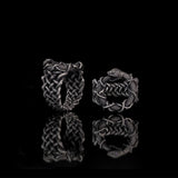 Gothic Thorn Gem Ouroboros Sterling Silver Ring | Gthic.com
