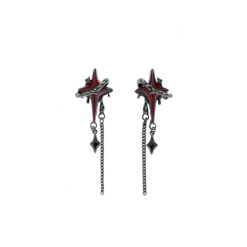 Gothic Thorns Four-Pointed Star Alloy Jewelry Set | Gthic.com