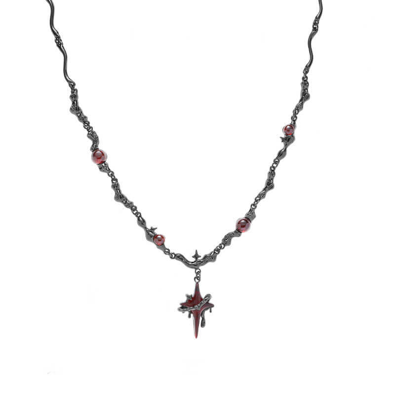 Gothic Thorns Four-Pointed Star Alloy Jewelry Set | Gthic.com