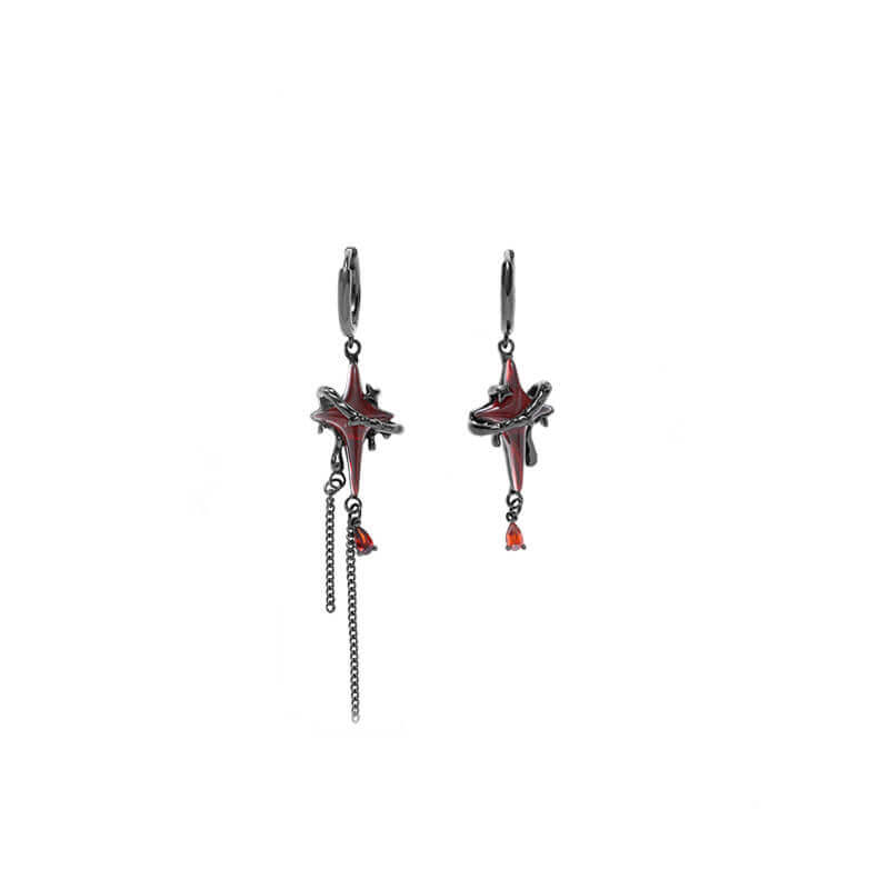 Gothic Thorns Four-Pointed Star Alloy Jewelry Set | Gthic.com