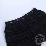 Gothic Tiered Lace Ruffle Cake Skirt Shorts