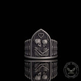 Gothic Till Death Skeleton Lovers Sterling Silver Ring