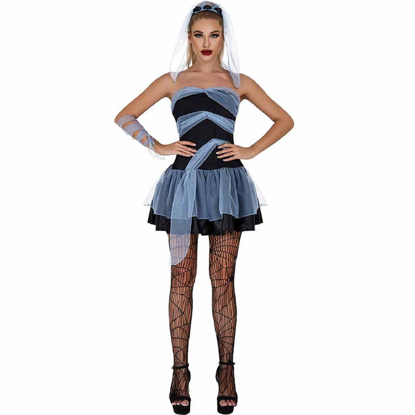 Gothic Tulle Bandeau Mini Dress