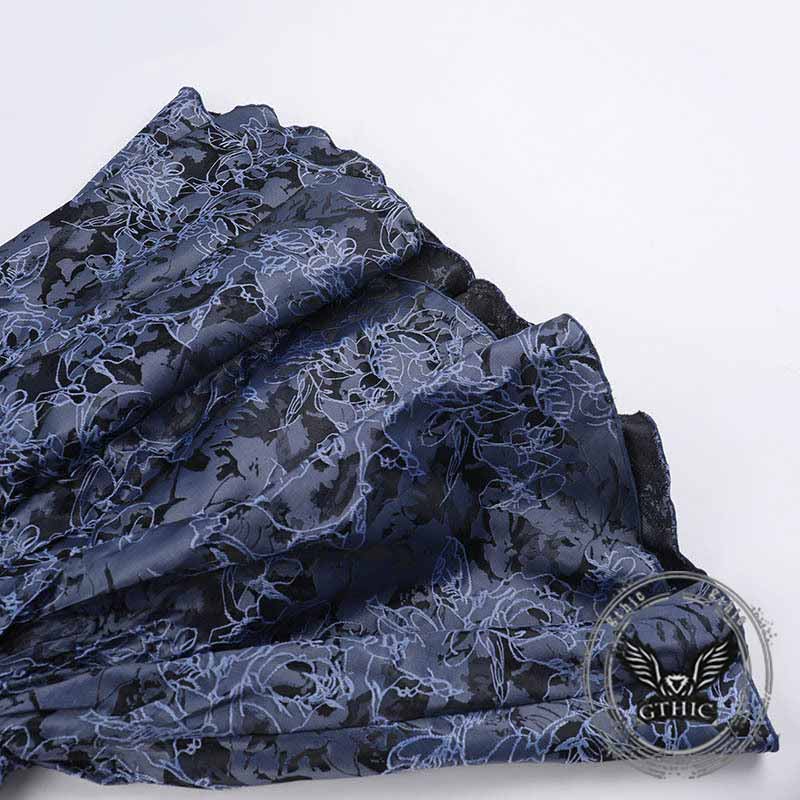 Gothic Two-Tone Jacquard Cover-Up Slip Dress Set