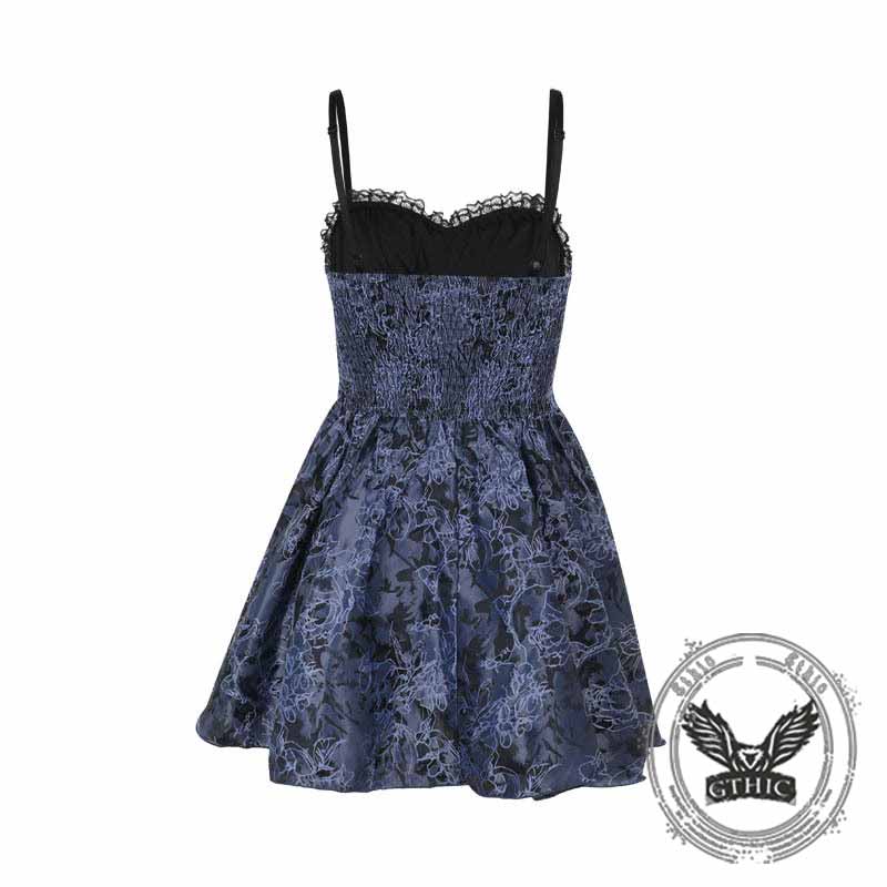 Gothic Two-Tone Jacquard Cover-Up Slip Dress Set