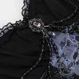 Gothic Two-Tone Jacquard Cover-Up Slip Dress Set