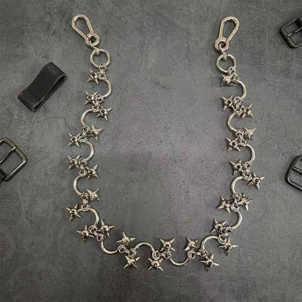 Gothic U-Shaped Spiked Morning Star Alloy Pants Chain | Gthic.com