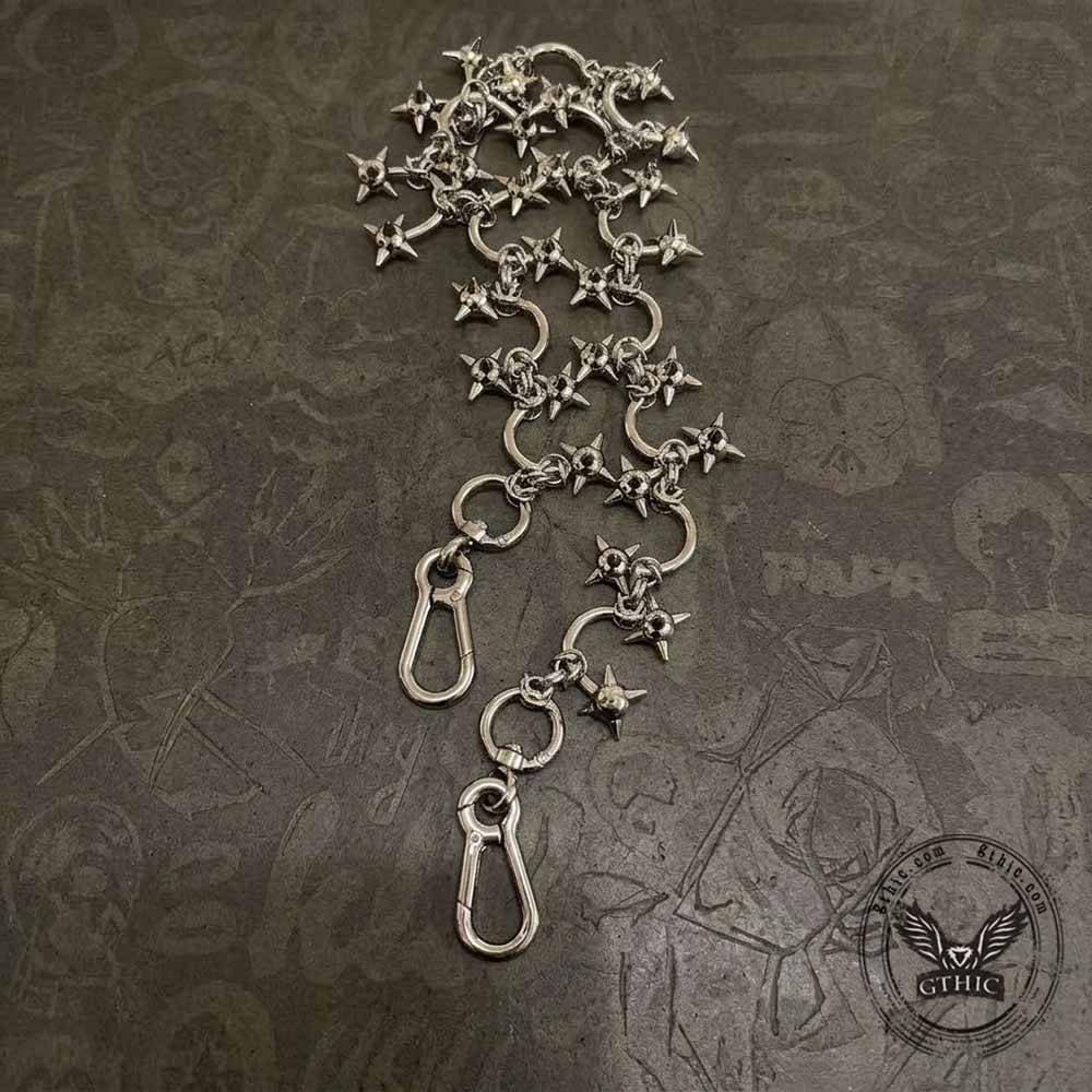 Gothic U-Shaped Spiked Morning Star Alloy Pants Chain