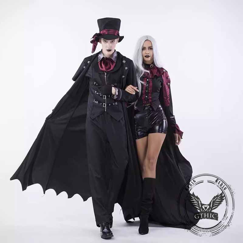 Gothic Vampire Couple Cosplay Halloween Costumes 01 | Gthic.com