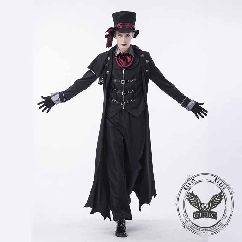 Gothic Vampire Couple Cosplay Halloween Costumes