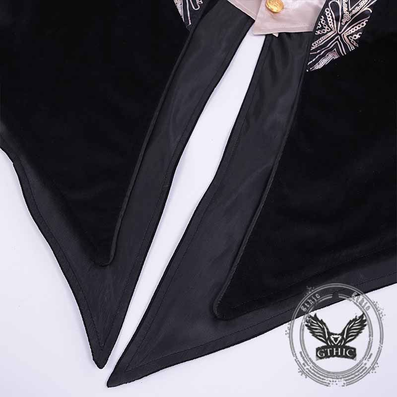 Gothic Victorian Button Lapel Tuxedo Costume