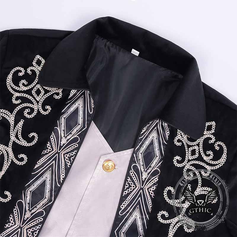 Gothic Victorian Button Lapel Tuxedo Costume