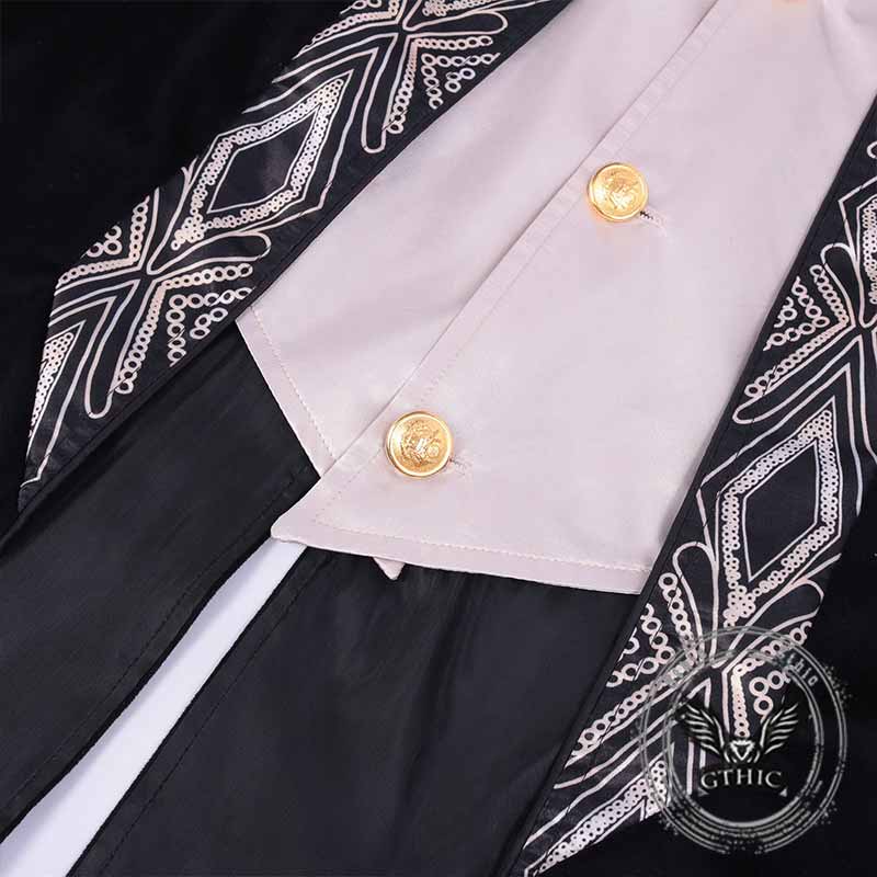 Gothic Victorian Button Lapel Tuxedo Costume