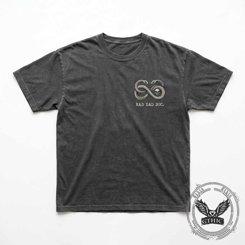 Gothic Viper Skull Rad Dad Society Vintage Washed T-shirt | Gthic.com