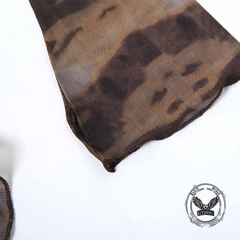 Gothic Waist Drawstring Tassel Irregular Suspender Top