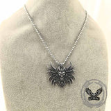 Gothic Wings Skull Stainless Steel Viking Pendant