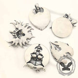 Gothic Wings Skull Stainless Steel Viking Pendant