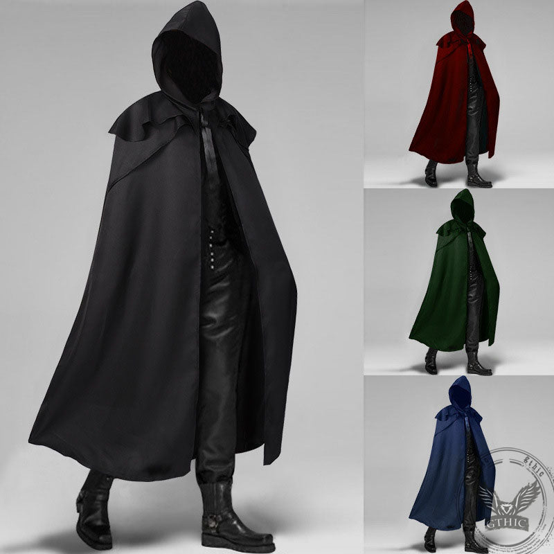 Gothic Wizard Assassin Hooded Cloak