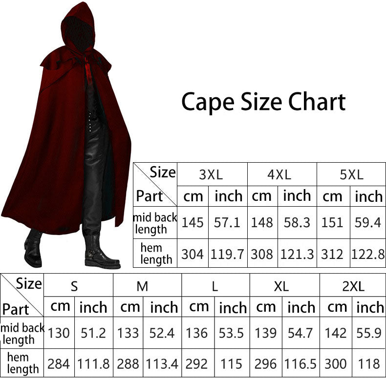 Gothic Wizard Assassin Hooded Cloak