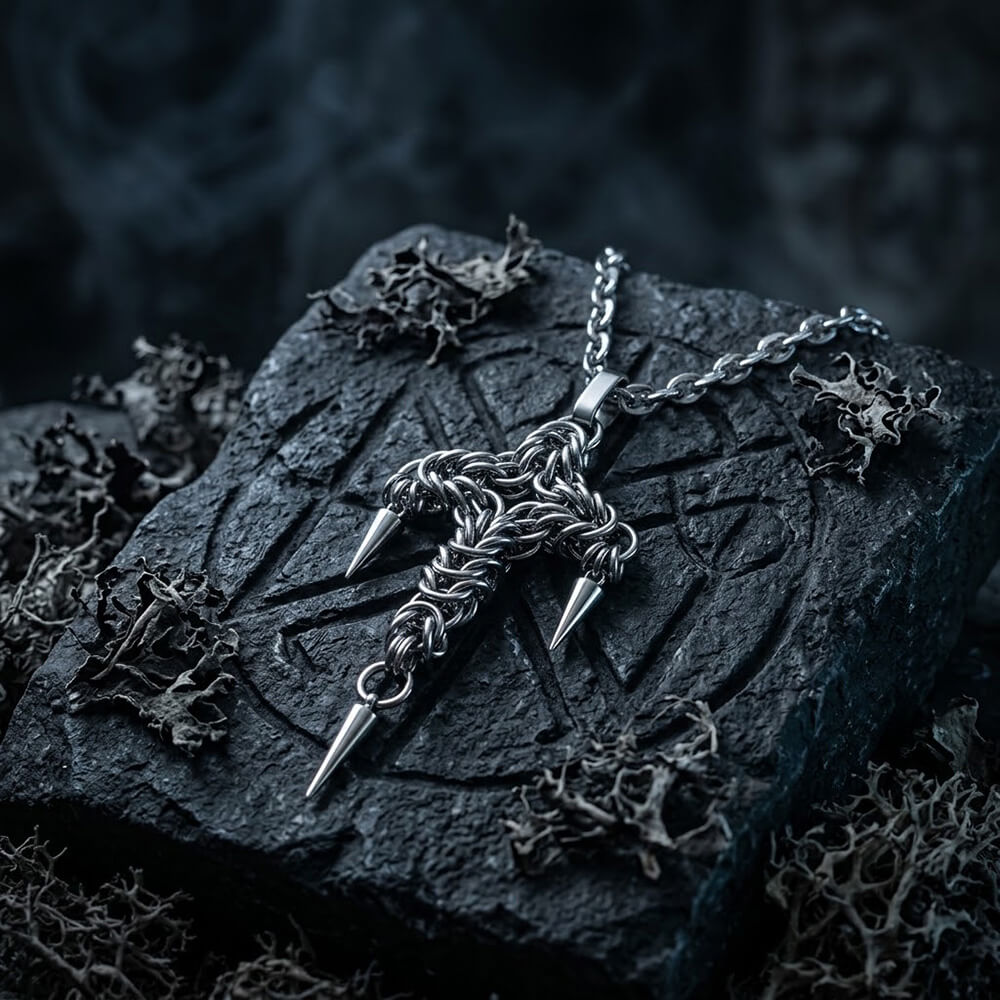 Gothic Woven Cross Stainless Steel Pendant | Gthic.com