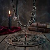 Gothic Y2K Cross Coffin PU Leather Alloy Choker