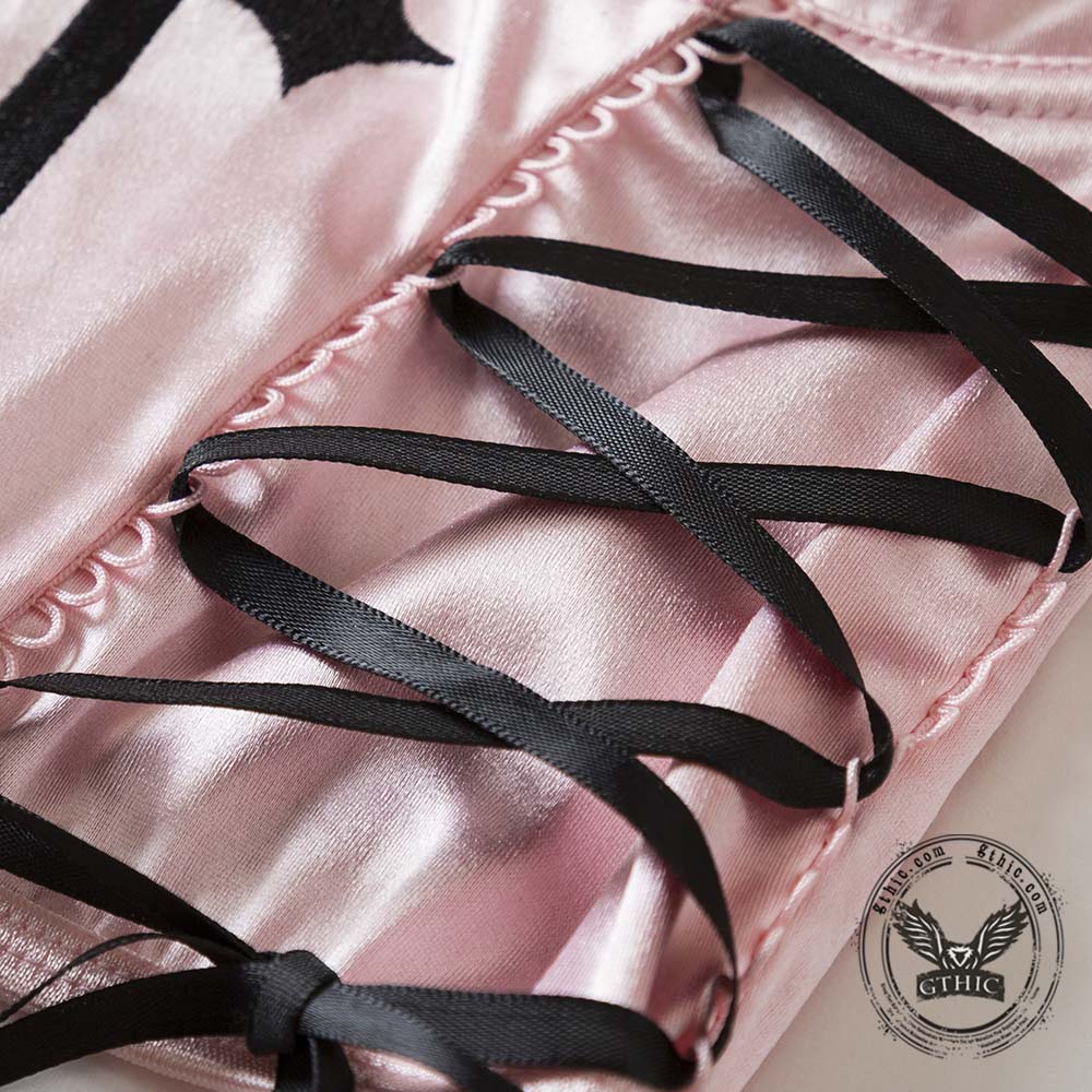 Gothic Y2K Strappy Cross Pattern Slim-Fit Camisole