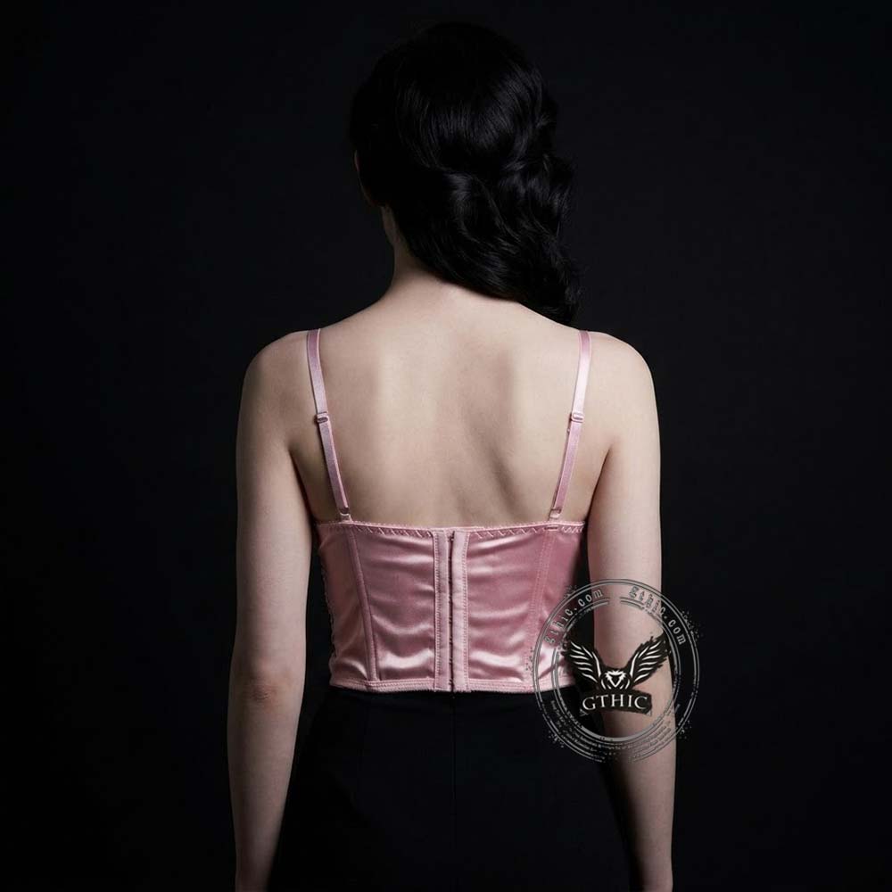 Gothic Y2K Strappy Cross Pattern Slim-Fit Corset | Gthic.com