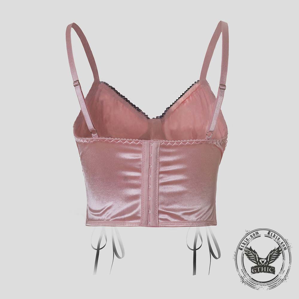 Gothic Y2K Strappy Cross Pattern Slim-Fit Camisole