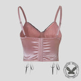 Gothic Y2K Strappy Cross Pattern Slim-Fit Camisole