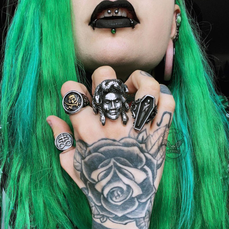 the monsters ring Greek Mythology Gorgon Monster Medusa Beast Ring