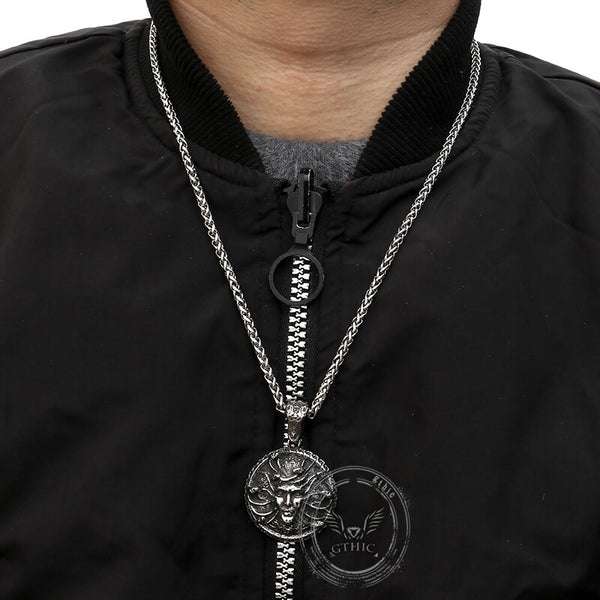 Greek Snake Head Medusa Stainless Steel Pendant | Gthic.com