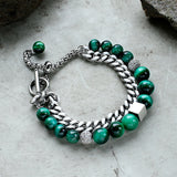 Green Tiger Eye Stainless Steel Bracelet | Gthic.com